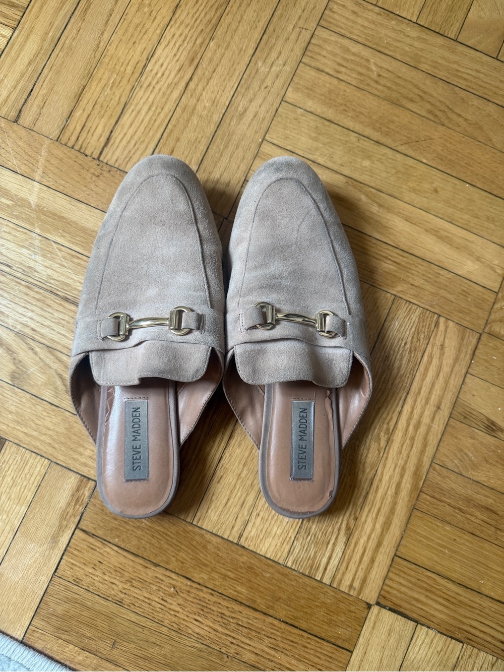 Steve Madden Kordyn Horsebit Loafers – Tan & Gold (Size 11)